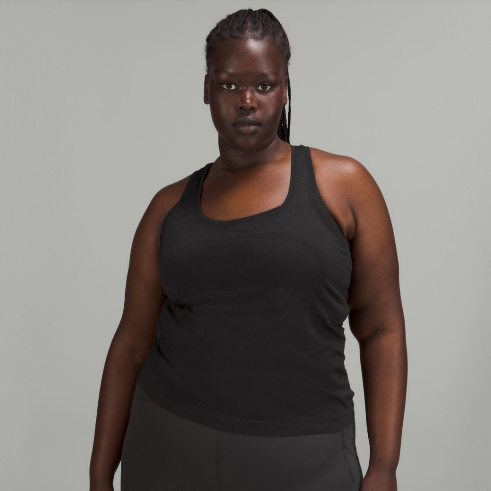 Lululemon swiftly race length tank size 8 black